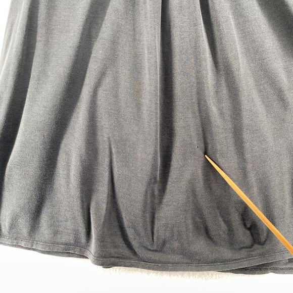 EILEEN FISHER Tank Top L Silk Cotton Jersey Shirred Scoop Neck Shell Gray - Picture 10 of 11